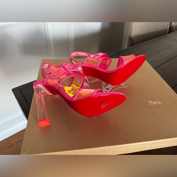 CHRISTIAN LOUBOUTIN PVC Slingback Sandals 6 - Picture 4 of 10